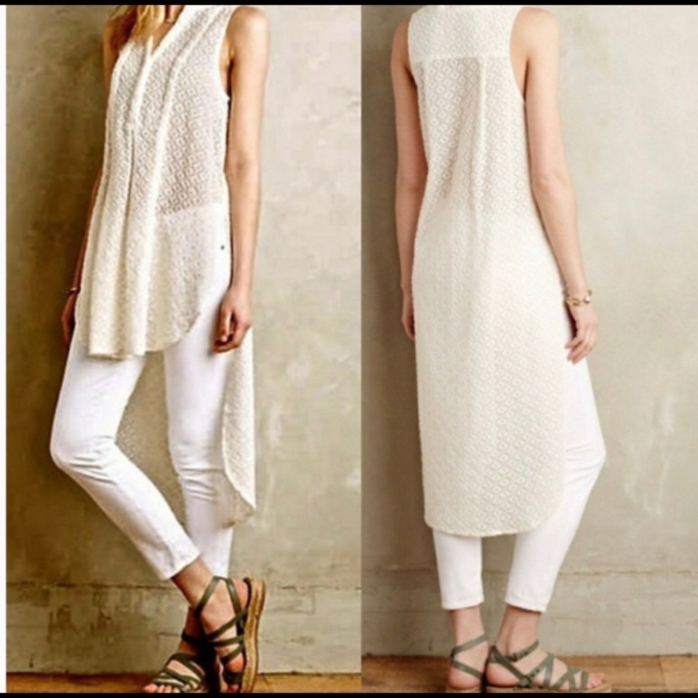 Anthropologie Sheer Tunic Size Small